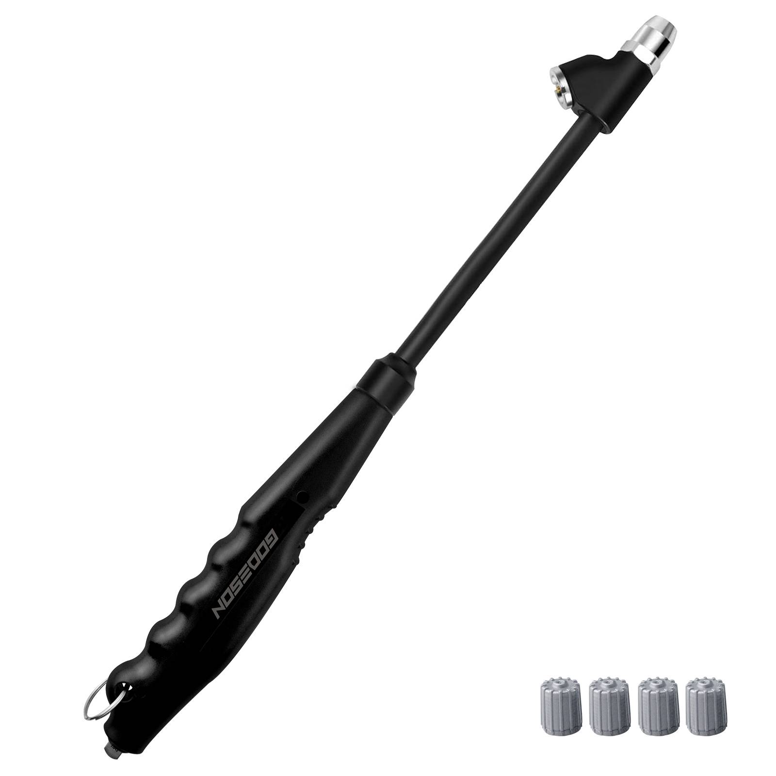 Gassa di pressione per pneumatici a doppia testa di Godeson 10-150psi/ 1-10 bar a doppia scala, manometro per aria semi-camion da 13,5 pollici con manico in PVC, Checker di pressione del pneumatico nero analogico per auto, camion, SUV, camper