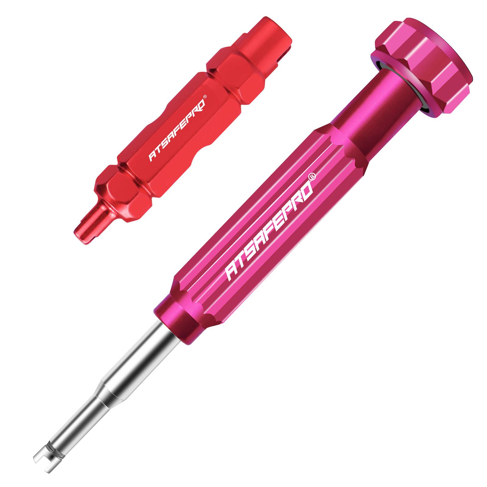 Valve Core Removal Tool, Schrader Valve Core Removal Tool and Presta Valve Core Removal Tool,Valve Stem Removal Tool Equipped with Bearings,Valve Core Tool Suitable for Bikes,Motors and Cars