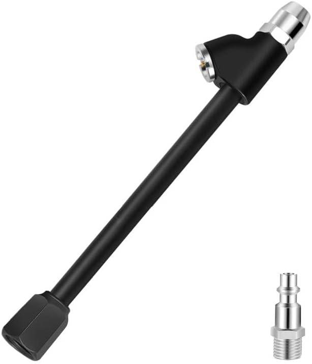 GODESON AIR Chuck, 1/4 FNPT LA LA LECT DE TEMPS Double Head Chuck Set avec une prise rapide, des enfants de pneus connectés à 2 voies pour les vélos, la moto, la voiture, etc., Chuck Air Tire pour la jauge de linflatrice de pneu ou le com
