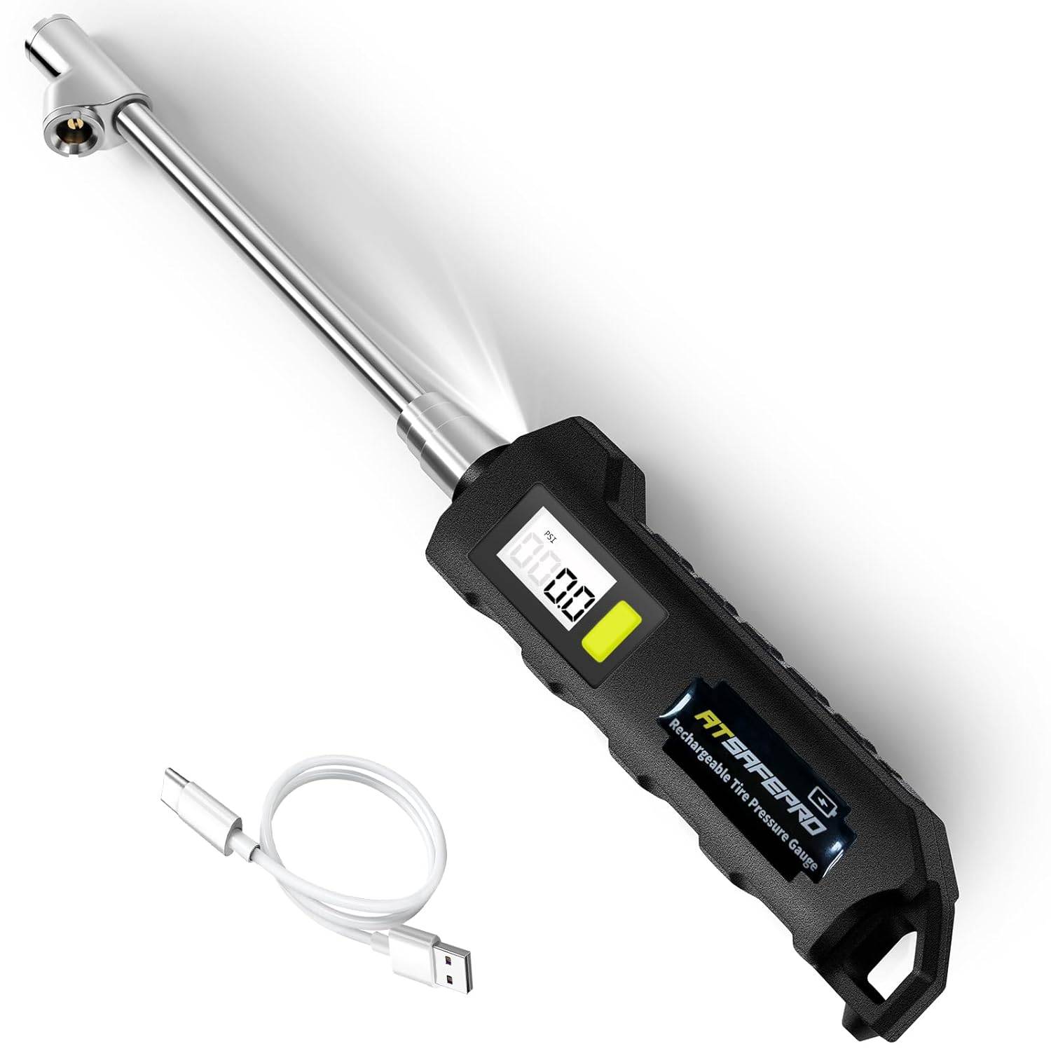 Digital Tire Pressure Gauge,150 PSI Dual Head tire Pressure Gauge,Digital Air Pressure Gauge with 4 Modes,Backlit LCD and Flashlight,tire Pressure Gauge for Cars,Semi, Truck, RV