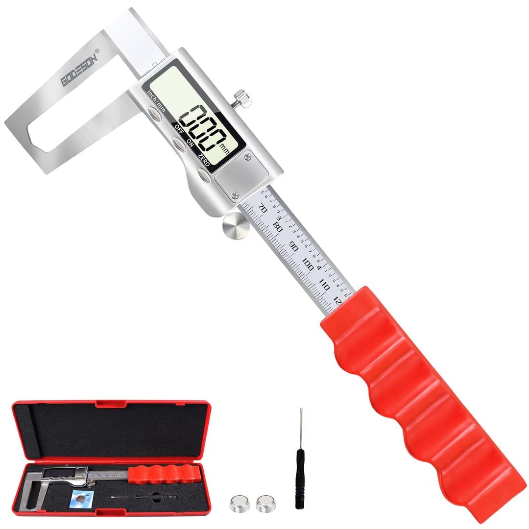 GODESON Disc Brake Rotor Micrometer,Digital Caliper Measuring Tool for Disc Brake-6 Inch/150mm,Brake Measuring Tool wtih Caliper- Inch/Metric Conversion, Brake Caliper with Stainless Steel