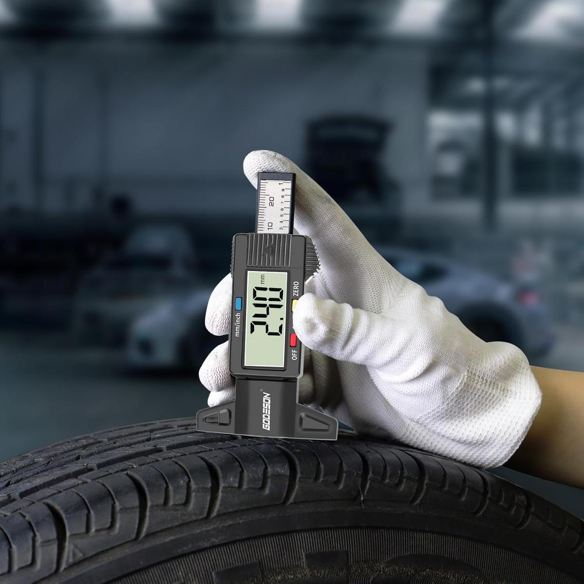 タイヤの安全性のためのGoldson Digital Tread Depterメーター
